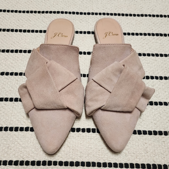 J Crew Pink Suede Mules - Picture 2 of 5